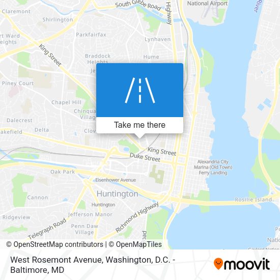 West Rosemont Avenue map