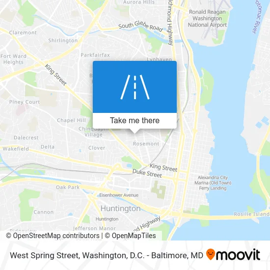 West Spring Street map