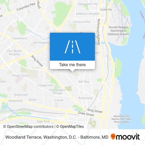 Mapa de Woodland Terrace