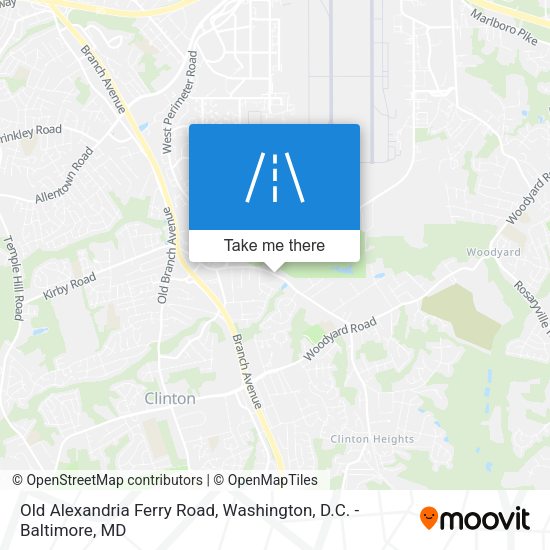 Old Alexandria Ferry Road map