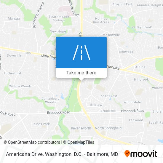 Americana Drive map