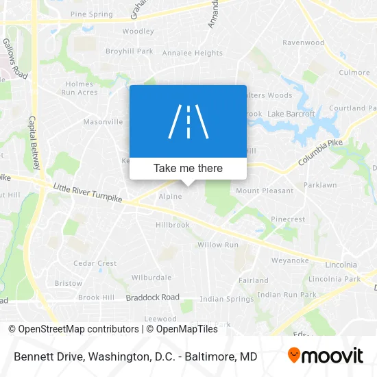 Mapa de Bennett Drive