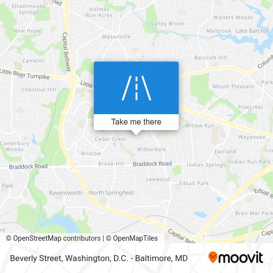 Beverly Street map