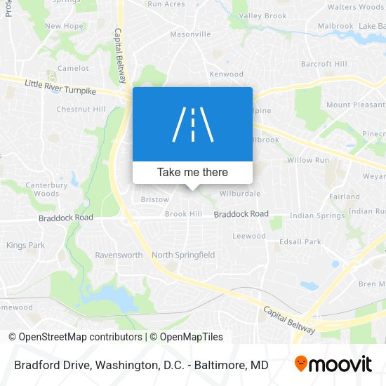Bradford Drive map