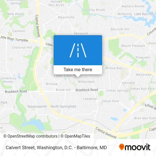 Calvert Street map