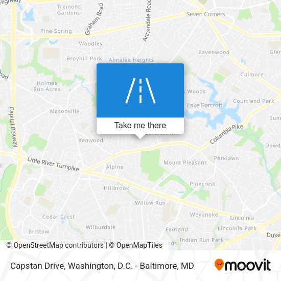 Capstan Drive map