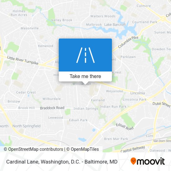 Cardinal Lane map