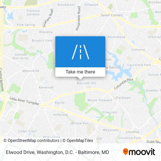 Mapa de Elwood Drive