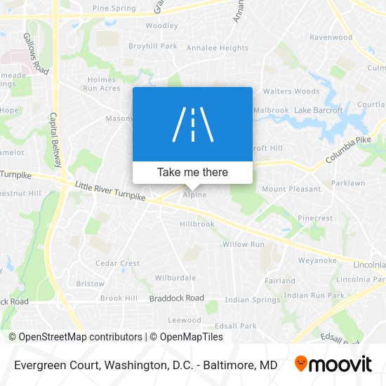 Evergreen Court map