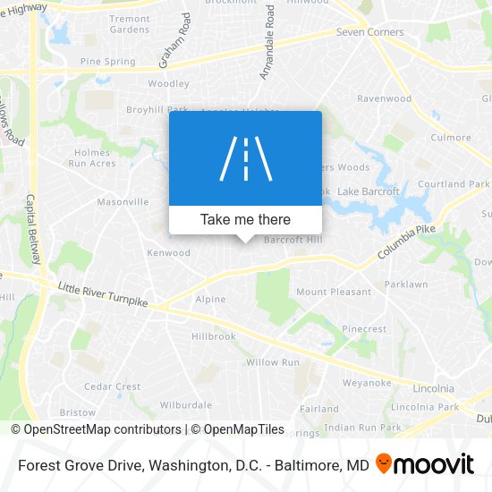 Forest Grove Drive map