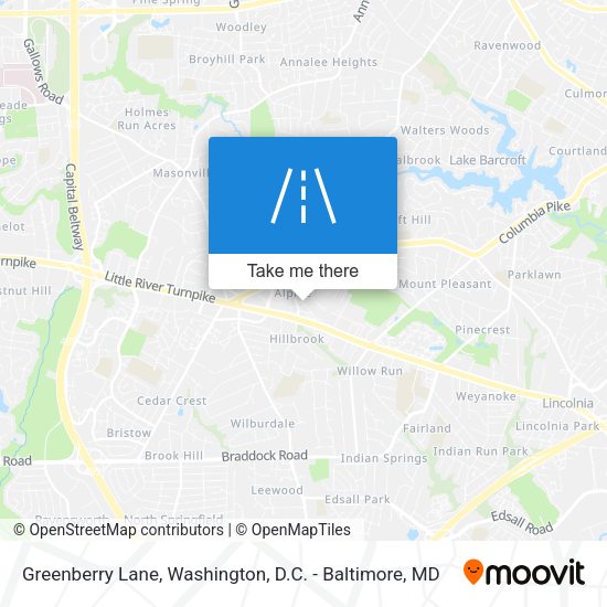 Greenberry Lane map