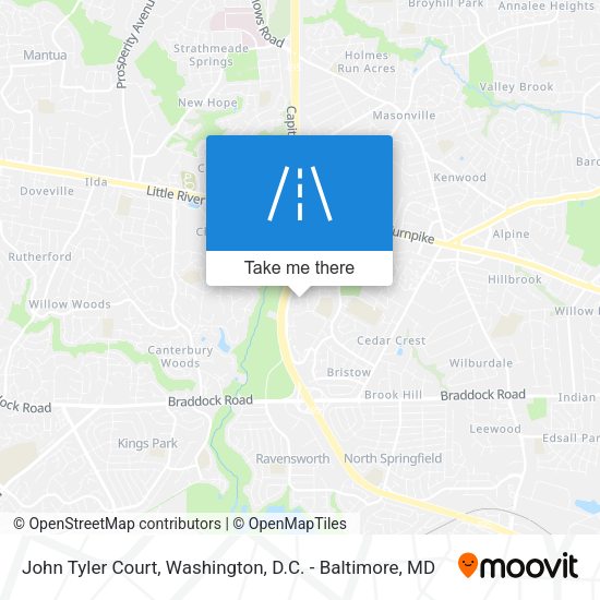 Mapa de John Tyler Court