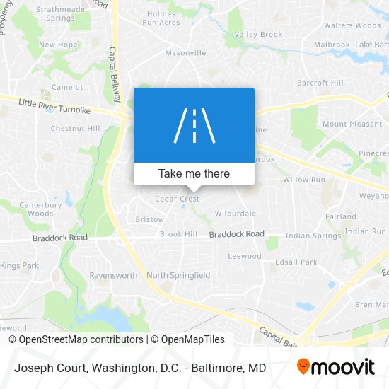 Joseph Court map