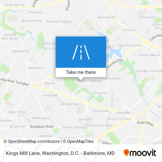 Kings Mill Lane map
