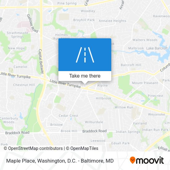 Maple Place map