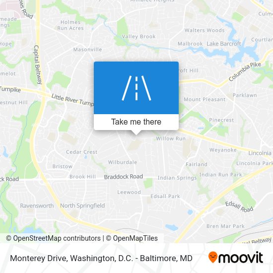 Monterey Drive map