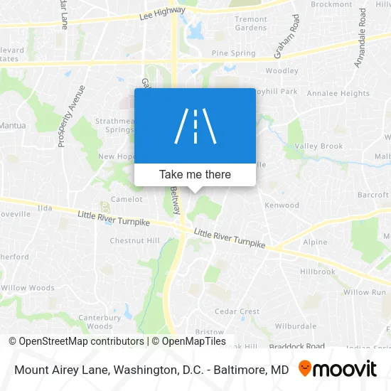 Mount Airey Lane map