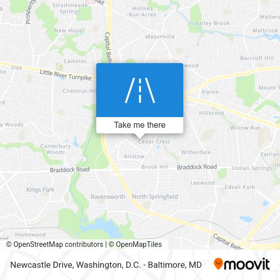 Mapa de Newcastle Drive