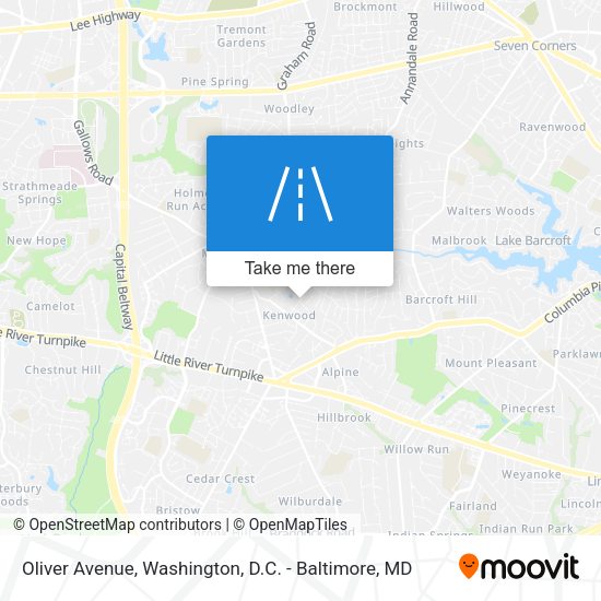 Oliver Avenue map