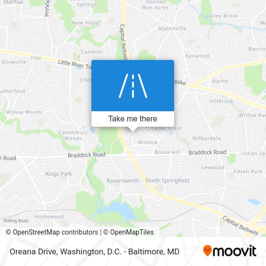 Oreana Drive map
