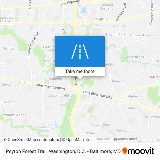 Peyton Forest Trail map