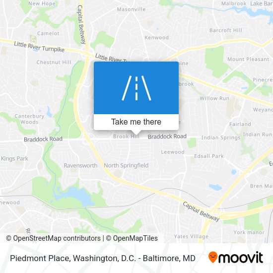 Piedmont Place map