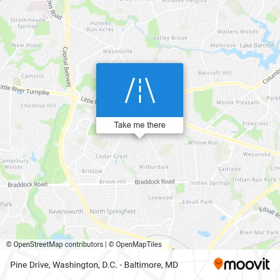 Pine Drive map