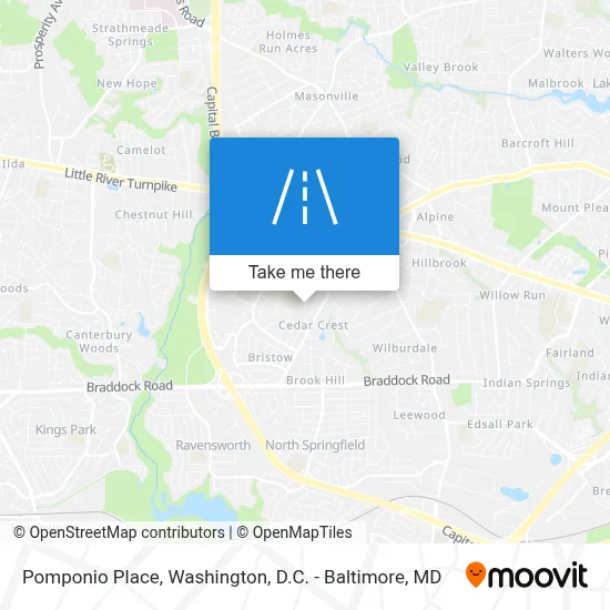 Pomponio Place map