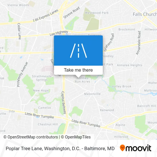 Poplar Tree Lane map