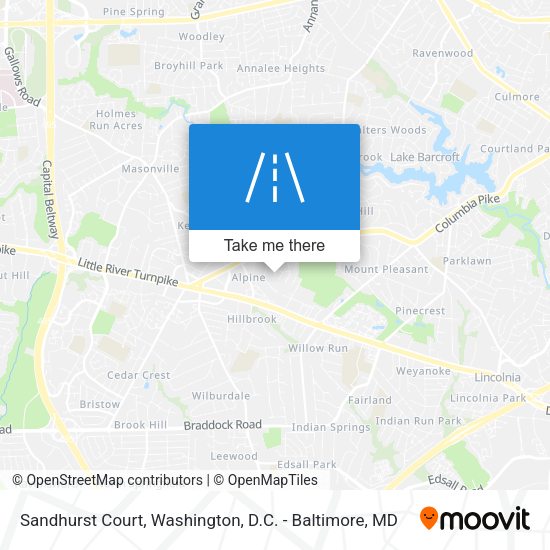 Mapa de Sandhurst Court