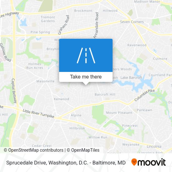 Sprucedale Drive map