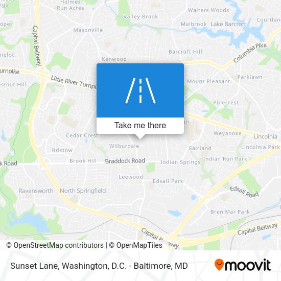 Sunset Lane map