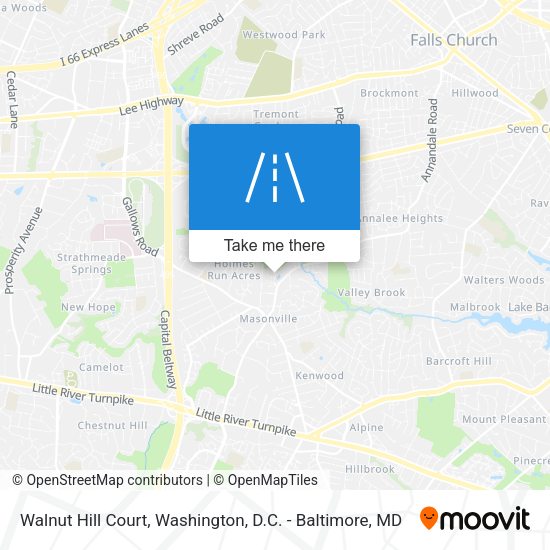 Walnut Hill Court map