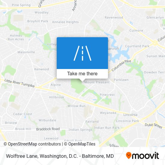 Wolftree Lane map