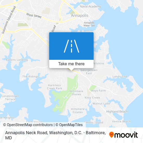 Annapolis Neck Road map