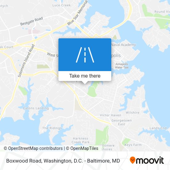Boxwood Road map