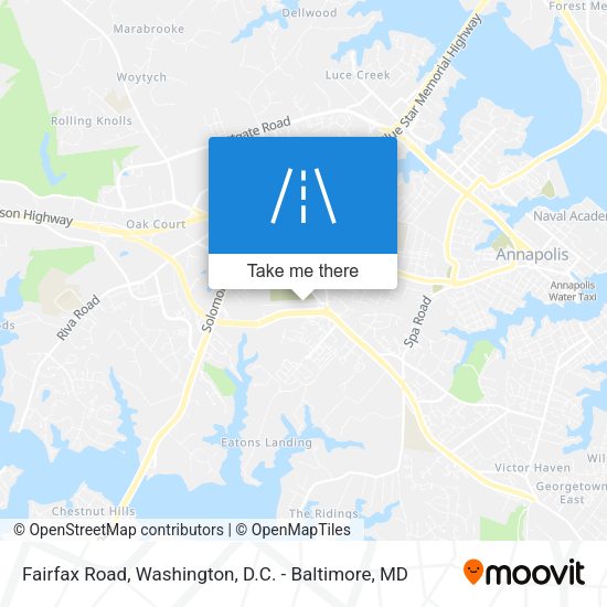 Fairfax Road map