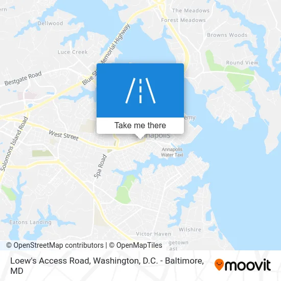 Loew's Access Road map