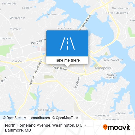 North Homeland Avenue map