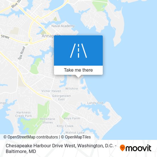 Chesapeake Harbour Drive West map