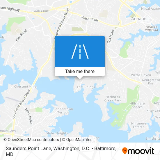 Saunders Point Lane map