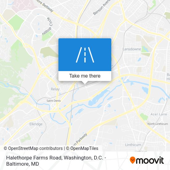 Halethorpe Farms Road map
