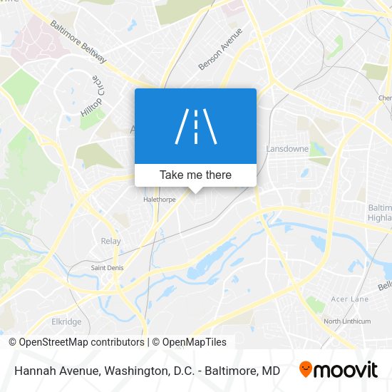Hannah Avenue map
