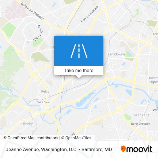 Jeanne Avenue map
