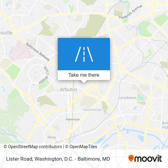 Lister Road map