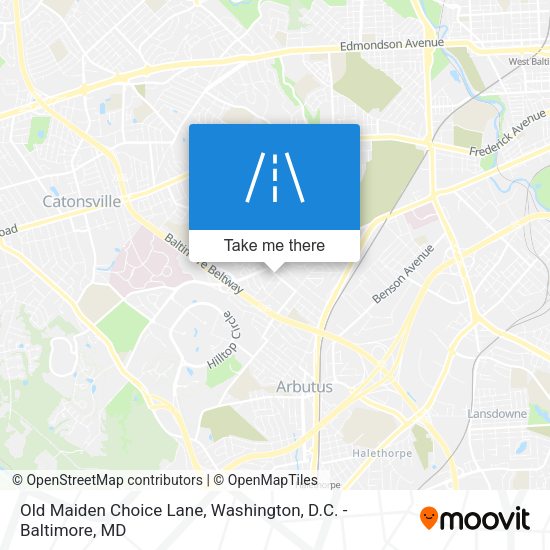 Old Maiden Choice Lane map