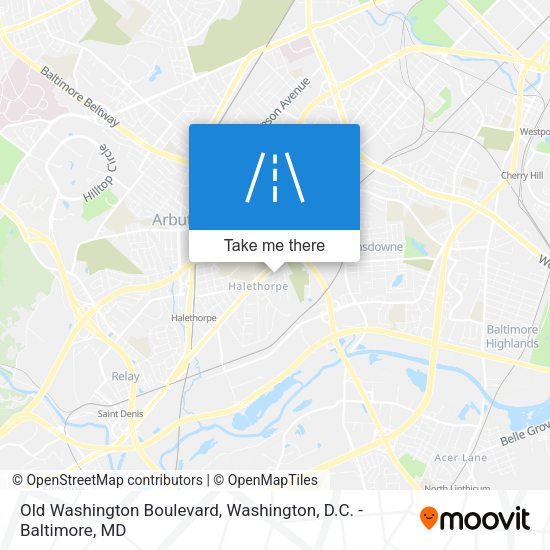 Old Washington Boulevard map
