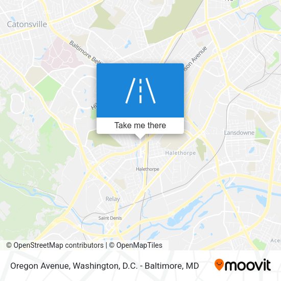 Oregon Avenue map