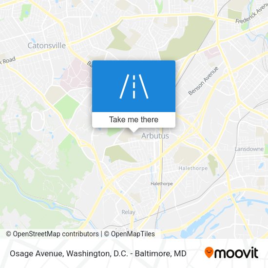 Osage Avenue map