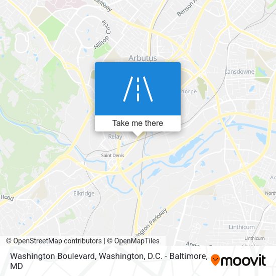 Washington Boulevard map